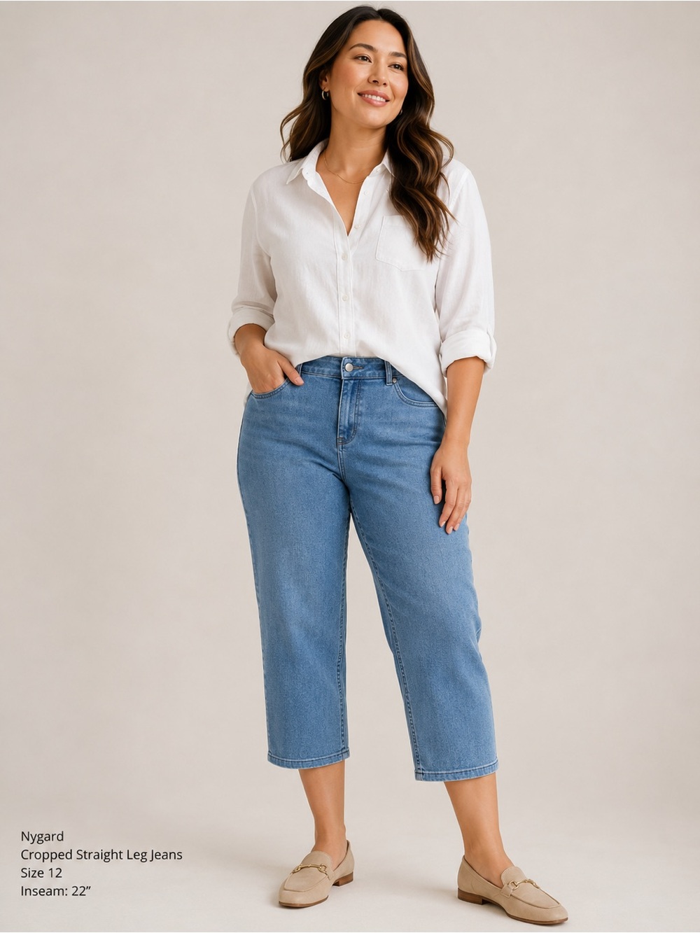 Nygard Cropped Straight Leg Jeans | Size 12